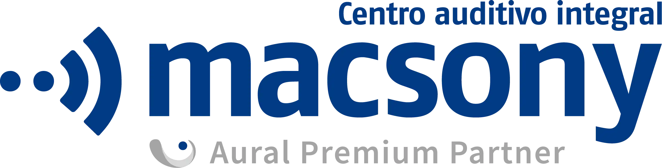 Logotipo de macsony azul